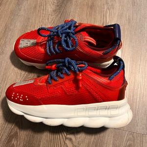 Red Versace shoes